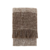 Mohair 130cm x 170cm Fringe Throw Brown Natural