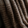 Mohair 130cm x 170cm Fringe Throw Brown Natural