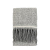 Mohair 130cm x 170cm Fringe Throw Grey