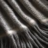 Mohair 130cm x 170cm Fringe Throw Grey
