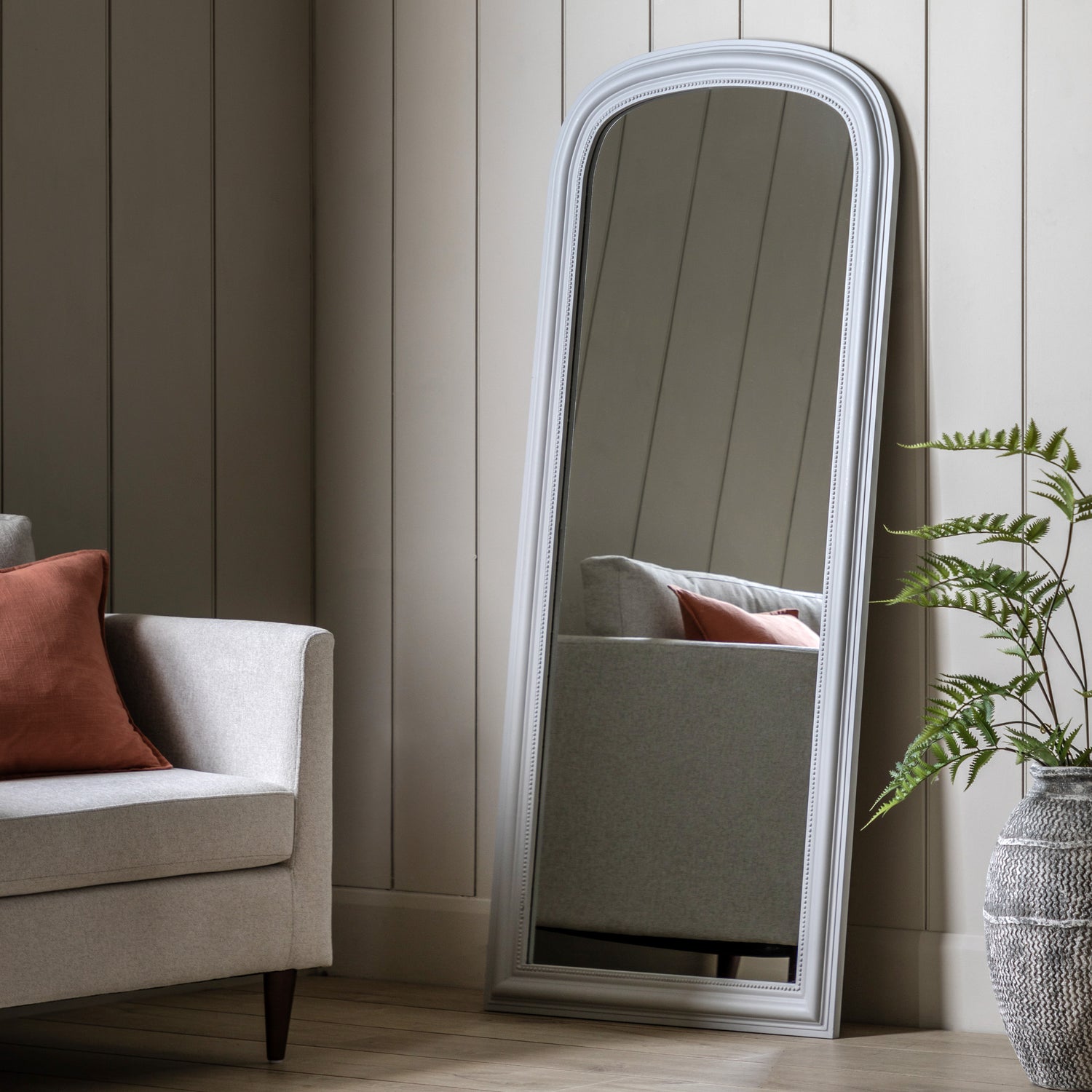 Sherwood 167cm x 75cm Arch Leaner Mirror Stone