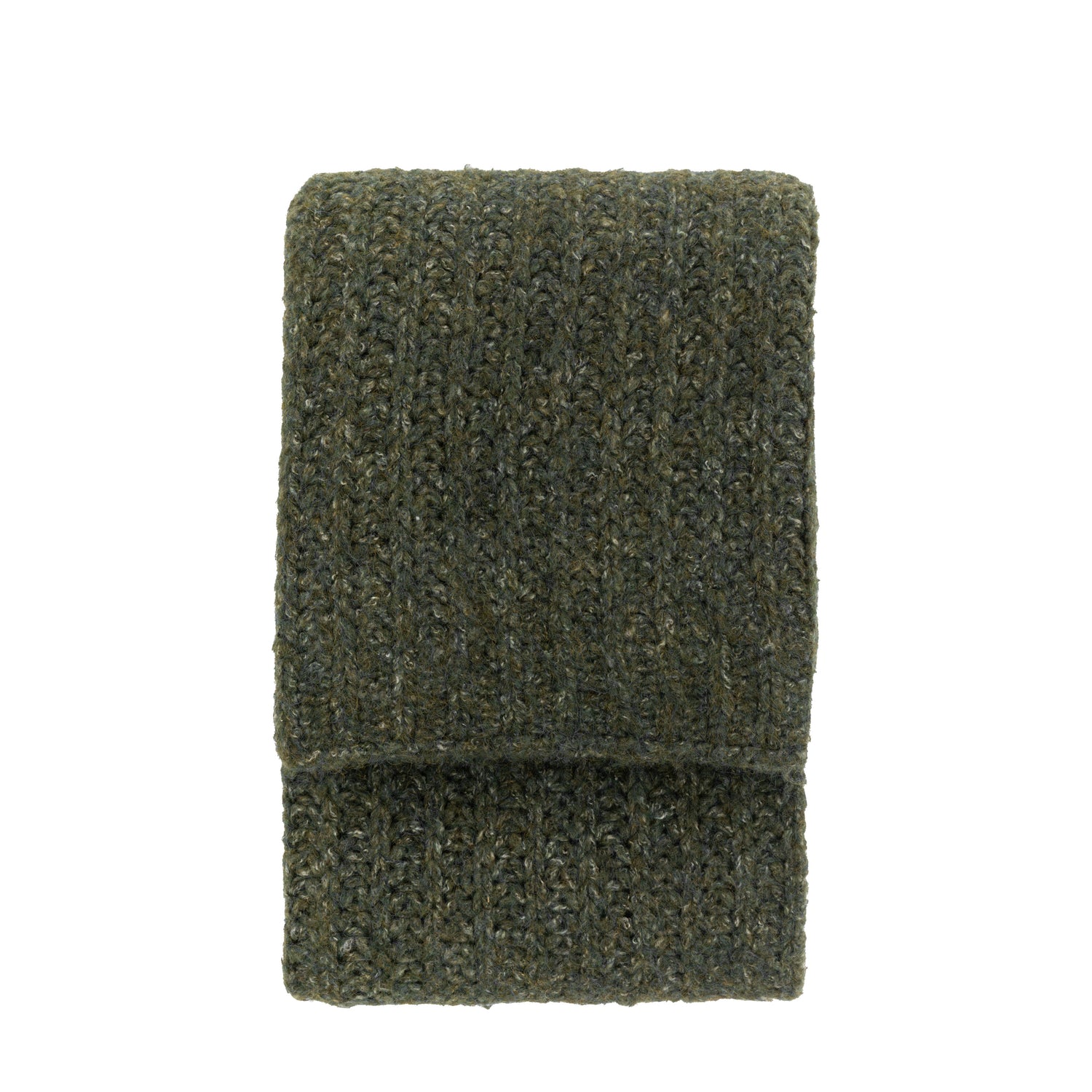 Luxury Melange 130cm x 170cm Knit Throw Khaki
