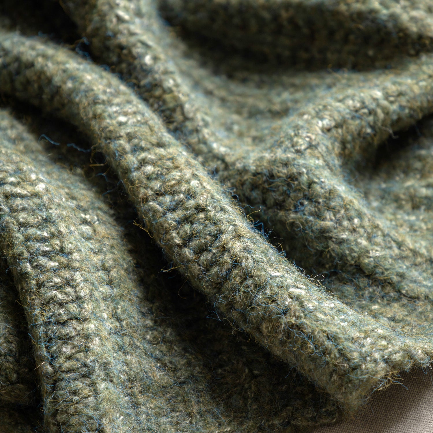 Luxury Melange 130cm x 170cm Knit Throw Khaki