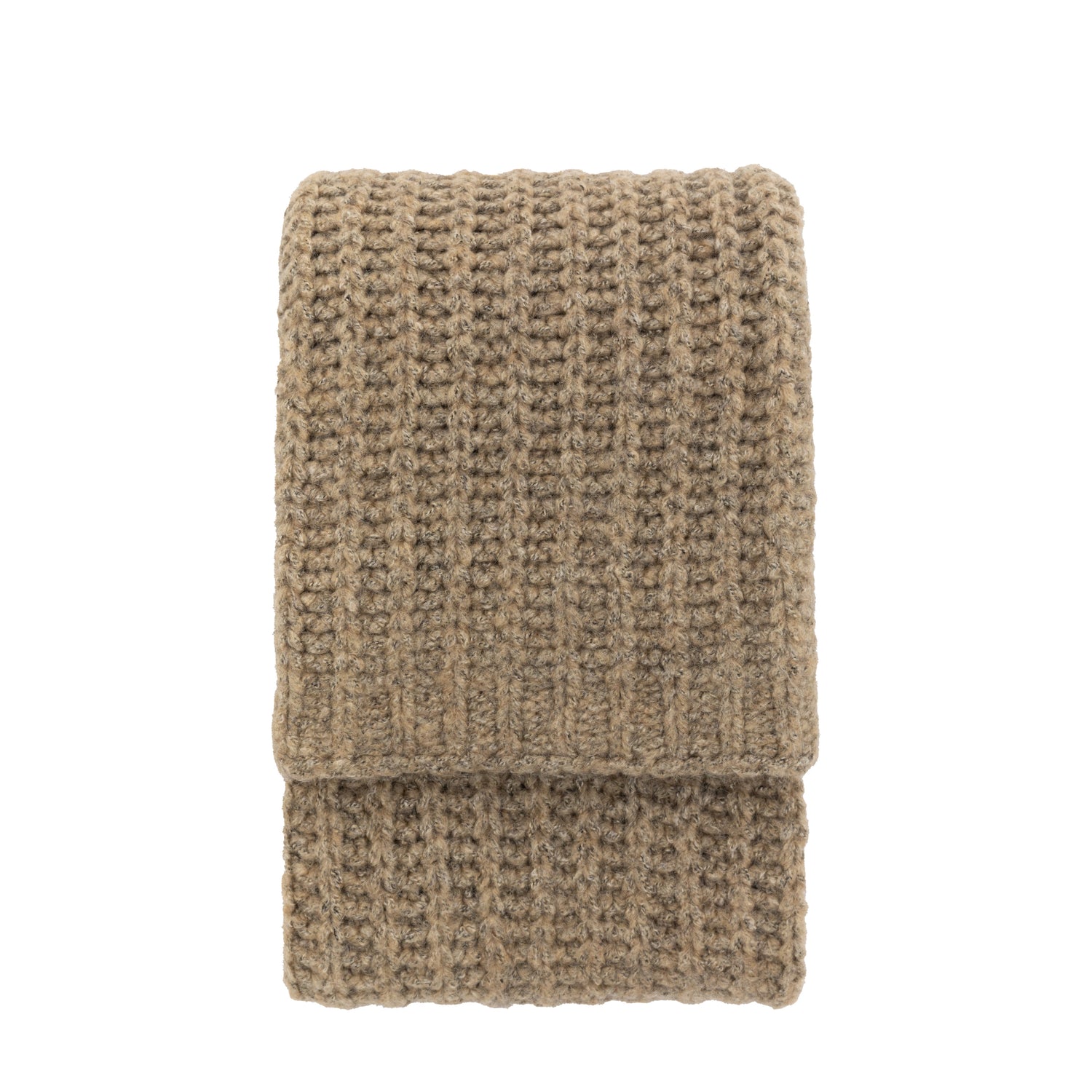 Luxury Melange 130cm x 170cm Knit Throw Oatmeal