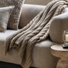 Luxury Melange 130cm x 170cm Knit Throw Oatmeal