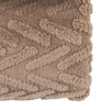 Herringbone 140cm x 180cm Sherpa Throw Taupe