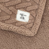 Herringbone 140cm x 180cm Sherpa Throw Taupe