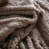 Fringed 130cm x 170cm Teddy Throw Taupe