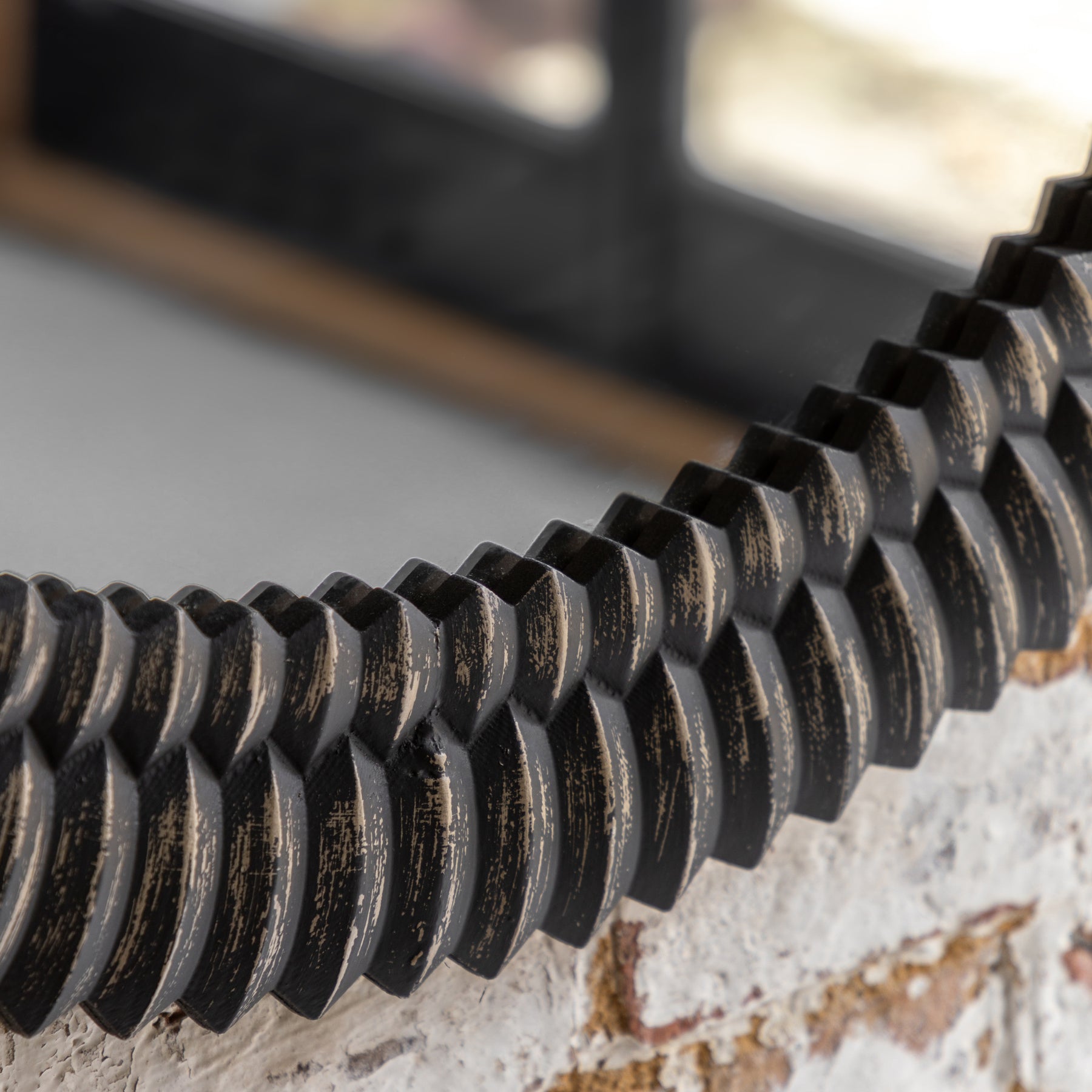 Pimlico 90cm x 90cm Round Mirror Black Wash