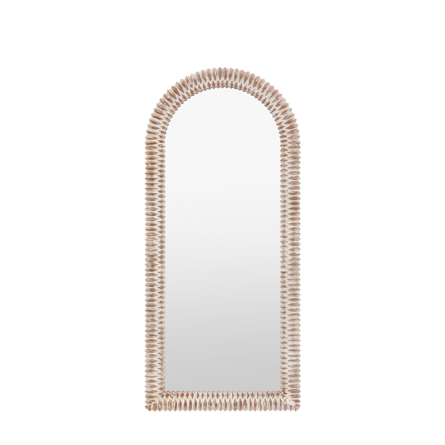 Pimlico 77cm x 170cm Arch Leaner Mirror White Wash