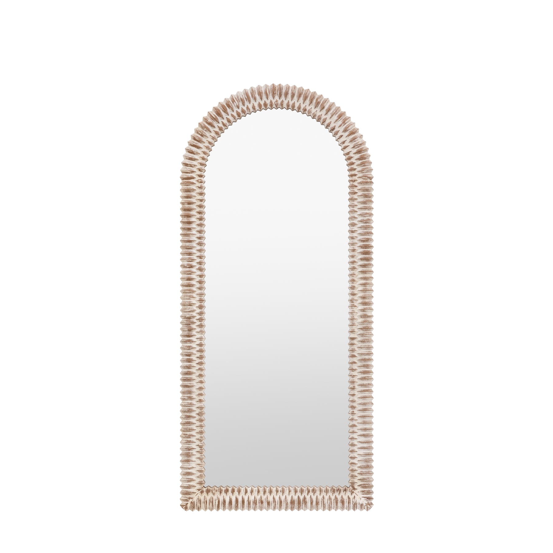 Pimlico 77cm x 170cm Arch Leaner Mirror White Wash