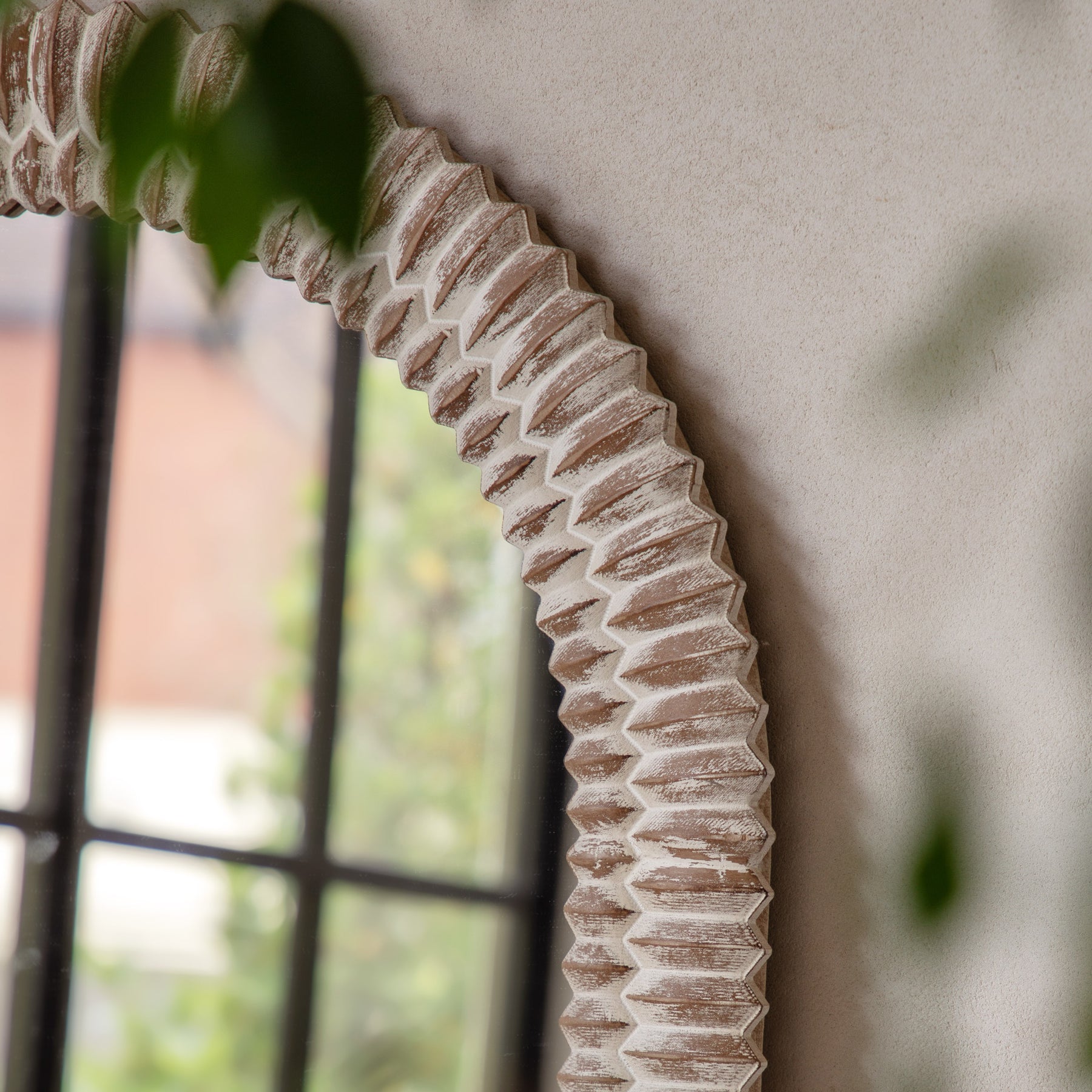 Pimlico 77cm x 170cm Arch Leaner Mirror White Wash