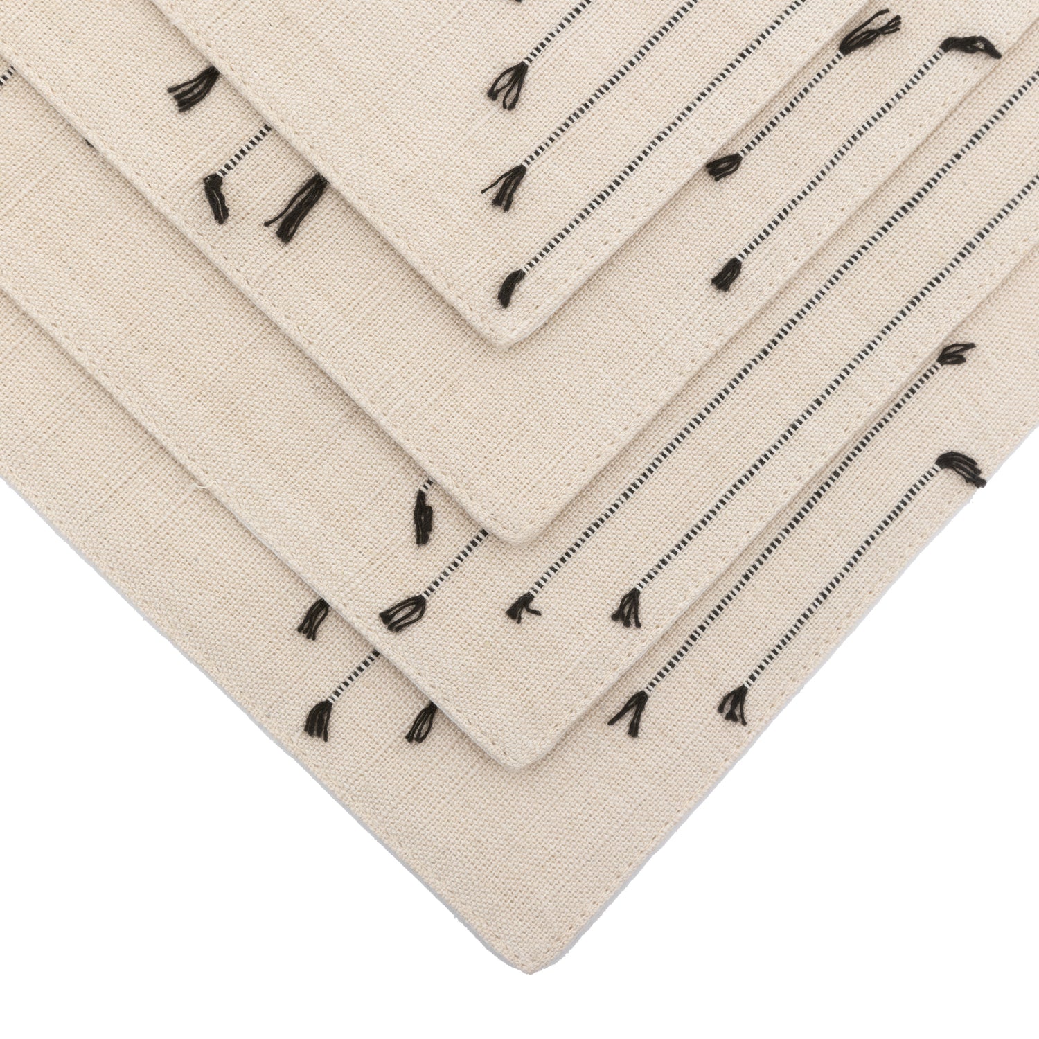 Diamond Weave 4 Pack of Placemat Off-White