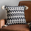 Tufted 45cm x 45cm Filled Cushion Black Cream