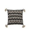 Tufted 45cm x 45cm Filled Cushion Black Cream