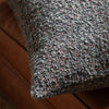 Boucle Knife Edge 55cm x 55cm Filled Cushion Charcoal