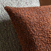 Boucle Knife Edge 55cm x 55cm Filled Cushion Rust