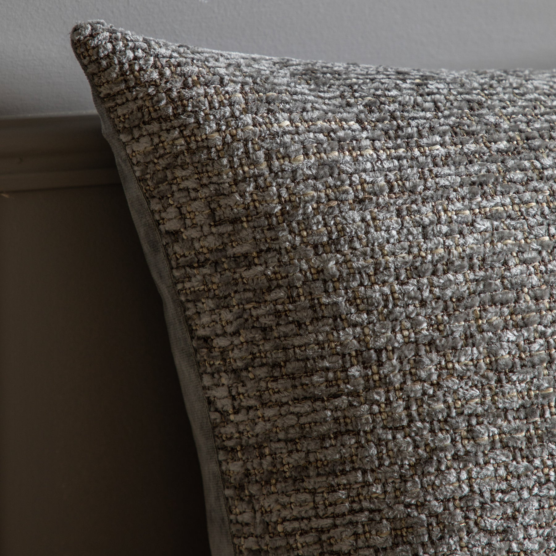 Chenille 55cm x 55cm Filled Cushion Grey