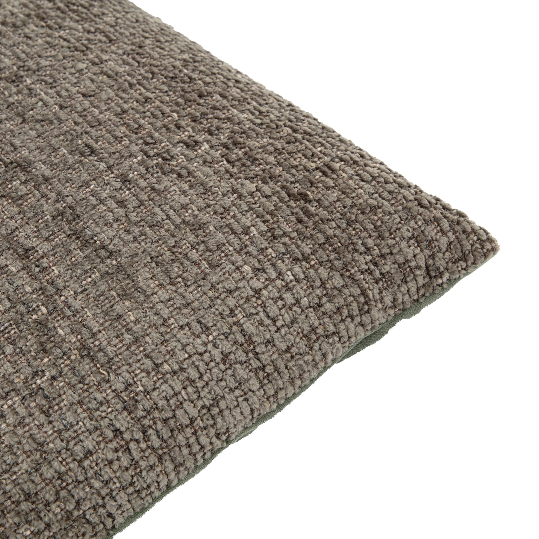Chenille 55cm x 55cm Filled Cushion Olive
