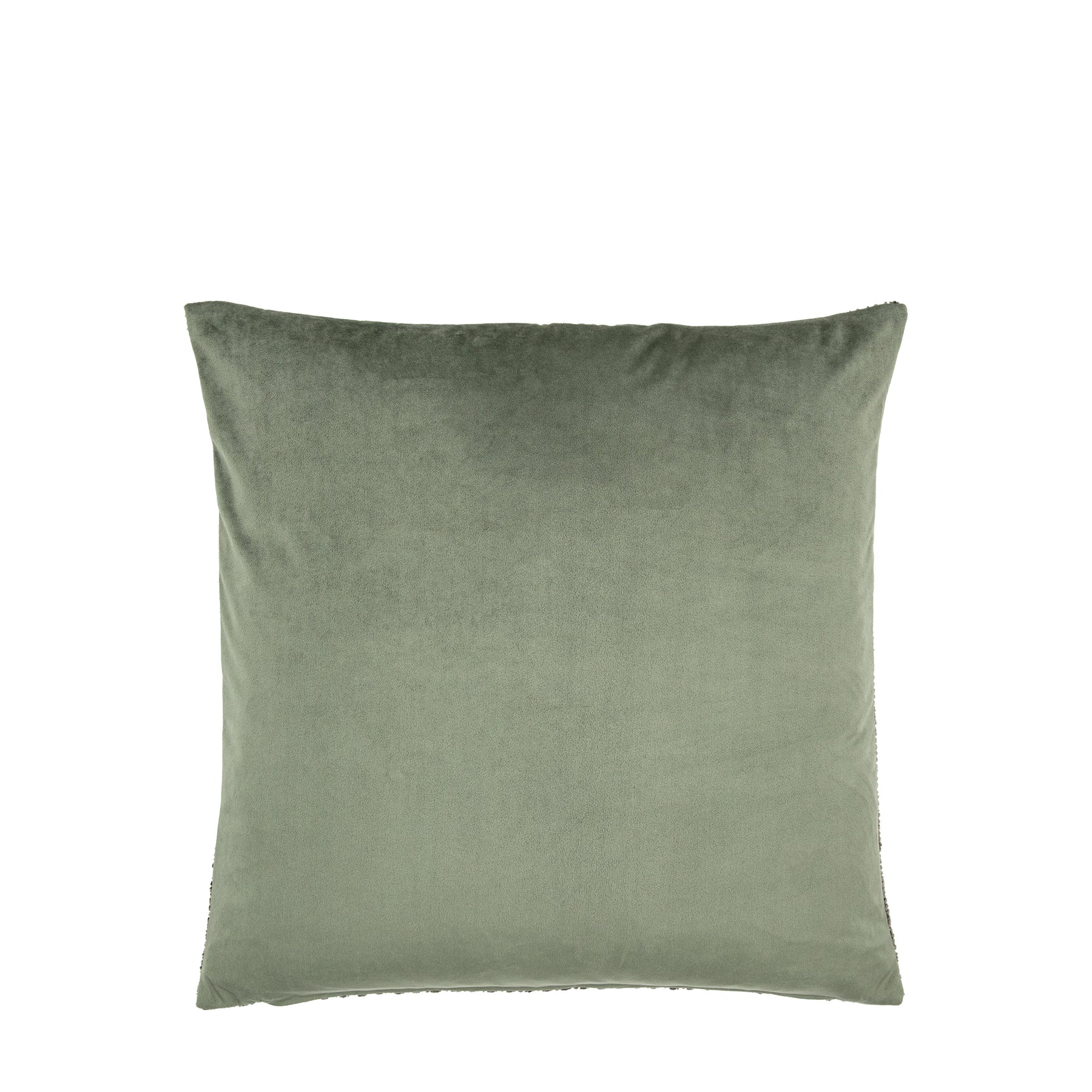 Chenille 55cm x 55cm Filled Cushion Olive