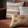 Horizontal Stripe 45cm x 45cm Filled Cushion Natural