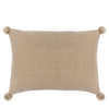 Moss Stitch PomPom 40cm x 60cm Filled Boudoir Natural