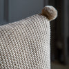 Moss Stitch PomPom 40cm x 60cm Filled Boudoir Natural
