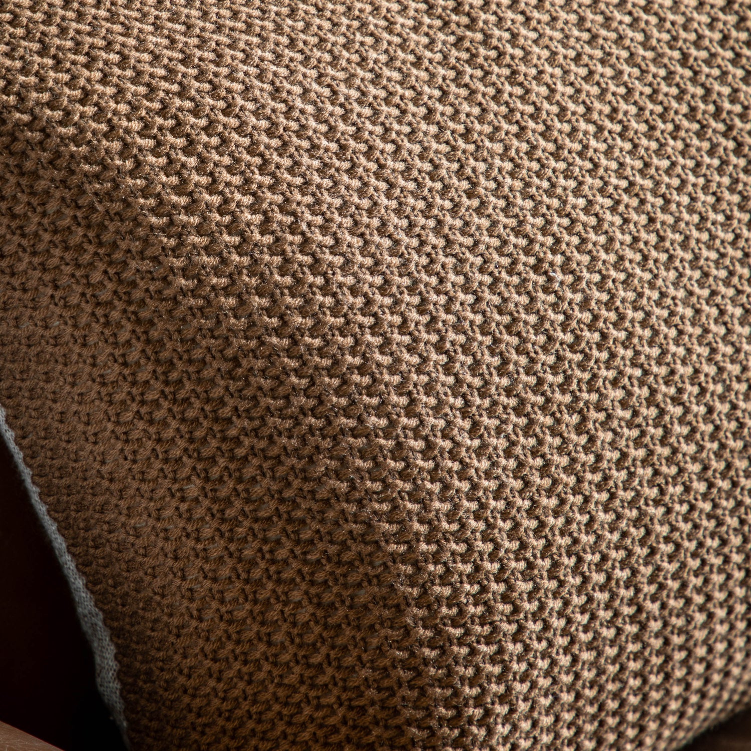 Moss Stitch PomPom 40cm x 60cm Filled Boudoir Tan