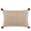 Moss Stitch PomPom 40cm x 60cm Filled Boudoir Tan