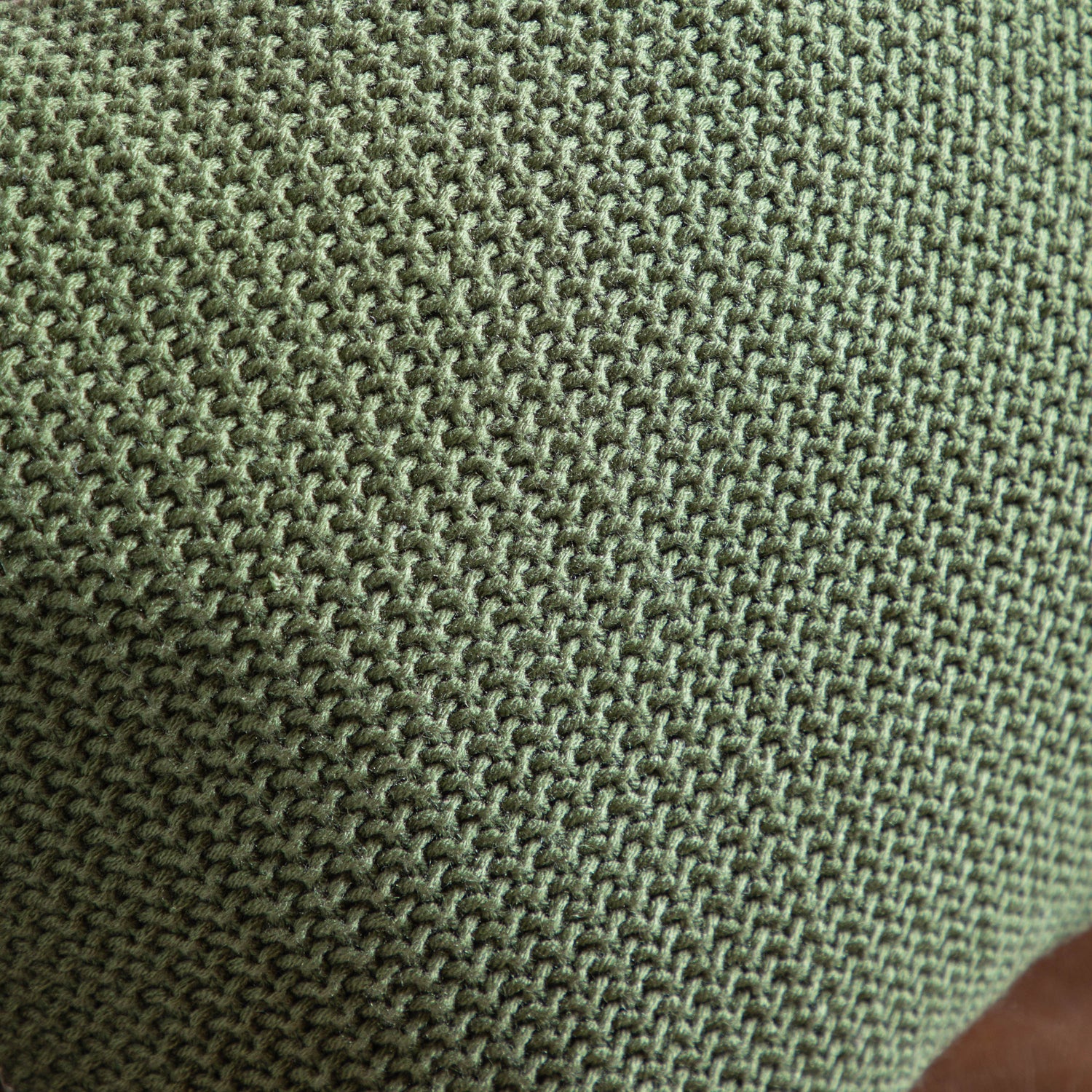 Moss Stitch PomPom 40cm x 60cm Filled Boudoir Olive