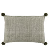 Moss Stitch PomPom 40cm x 60cm Filled Boudoir Olive