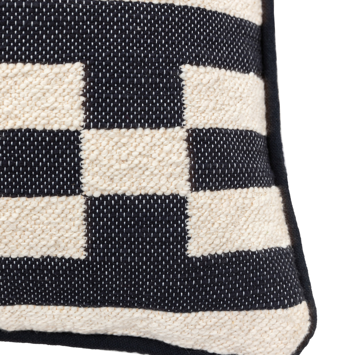 Lohko Woven 45cm x 45cm Feather Filled Cushion Ink