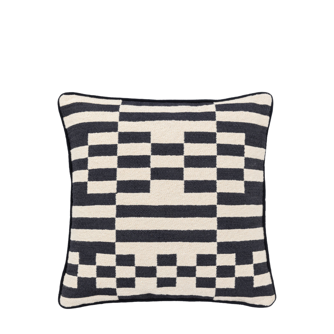 Lohko Woven 45cm x 45cm Feather Filled Cushion Ink