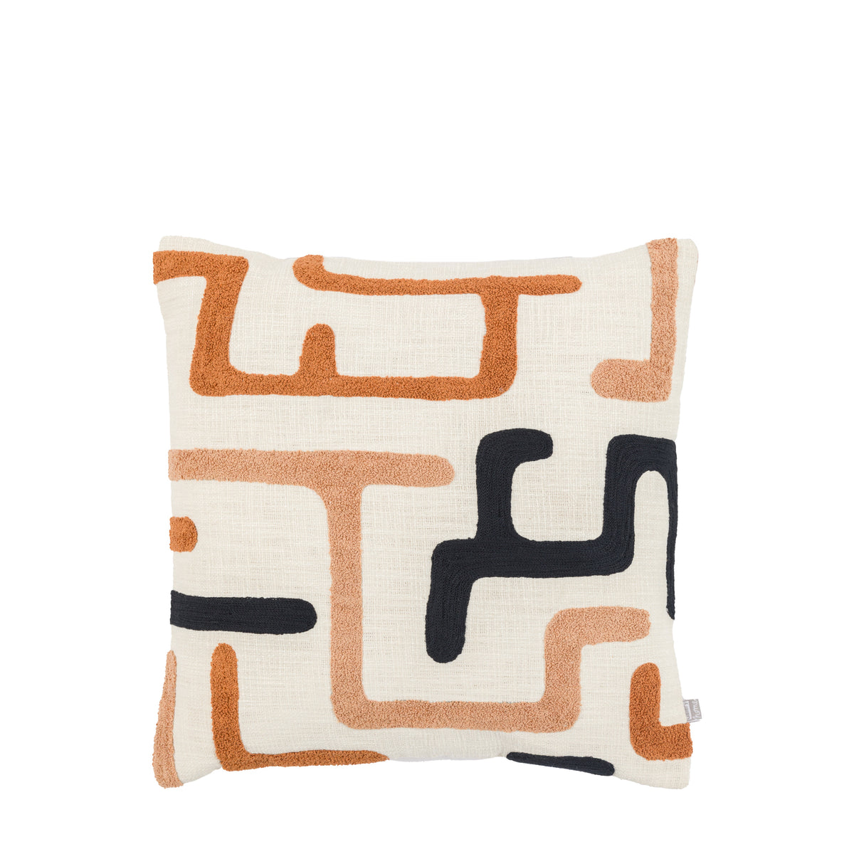 Arul Embroidered 45cm x 45cm Filled Cushion Nutmeg