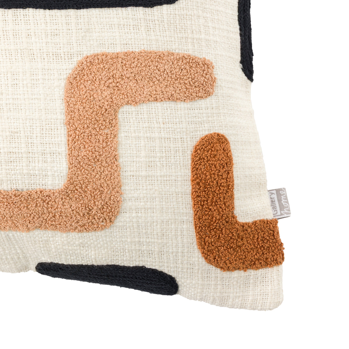 Arul Embroidered 45cm x 45cm Filled Cushion Nutmeg