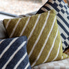 Hemsby Stripe Woven 45cm x 45cm Feather Filled Cushion Olive