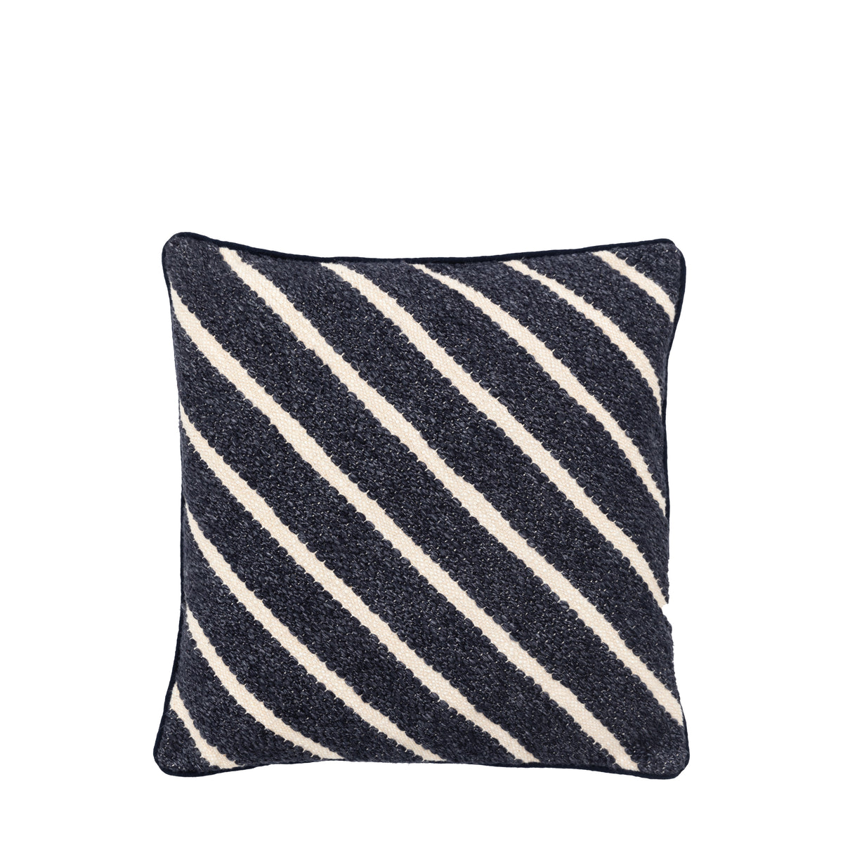 Hemsby Stripe Woven 45cm x 45cm Feather Filled Cushion Ink