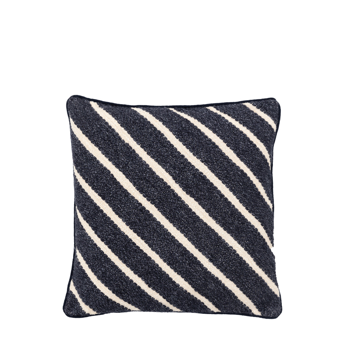 Hemsby Stripe Woven 45cm x 45cm Feather Filled Cushion Ink