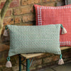 Isla Woven 30cm x 50cm Outdoor Filled Boudoir Green