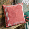 Kai Embroidered Border 45cm x 45cm Outdoor Filled Cushion Apricot