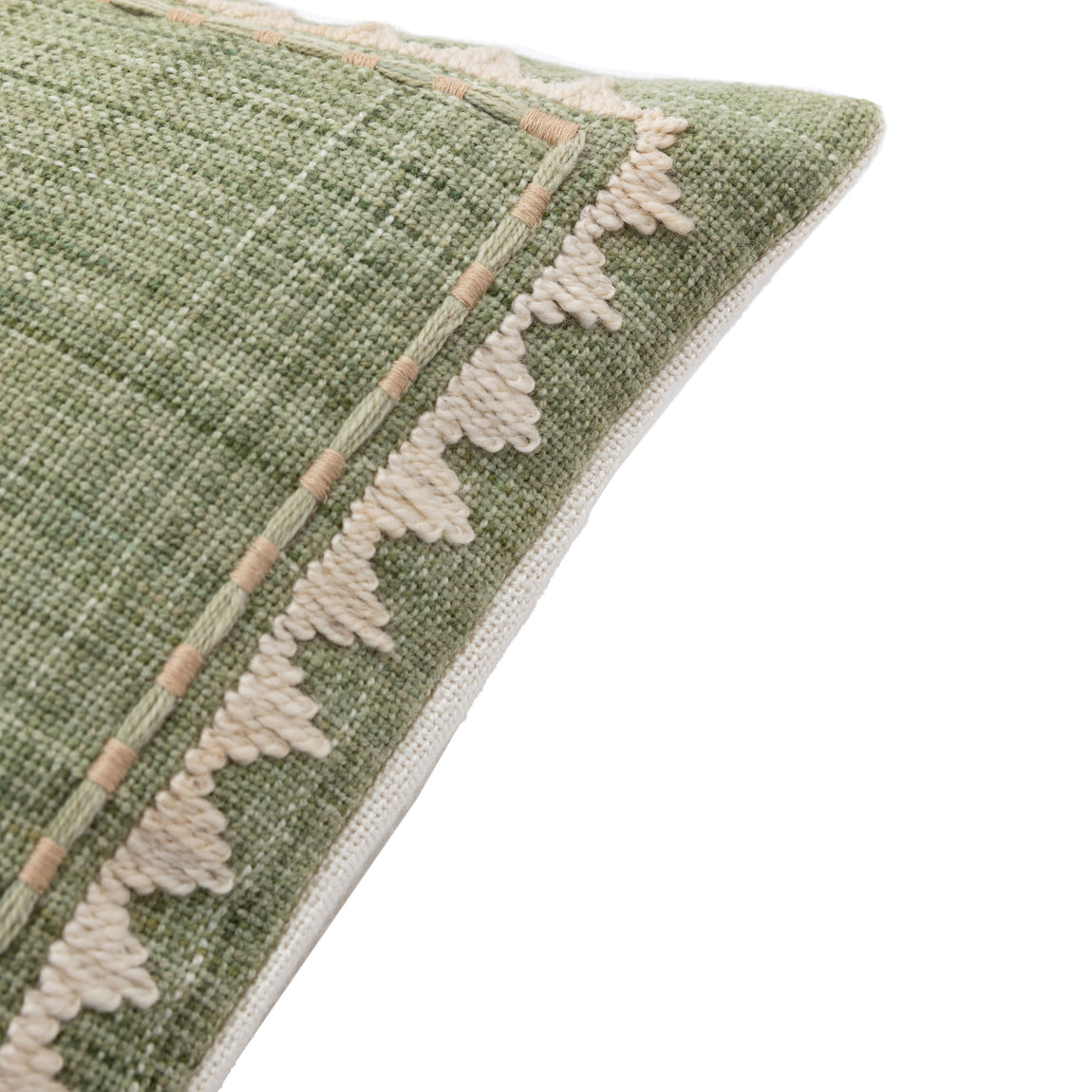 Nohea Embroidered Palm Tree 45cm x 45cm Outdoor Filled Cushion Sage