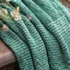 Nalu 130cm x 170cm Knitted Herringbone Throw Green