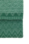 Nalu 130cm x 170cm Knitted Herringbone Throw Green