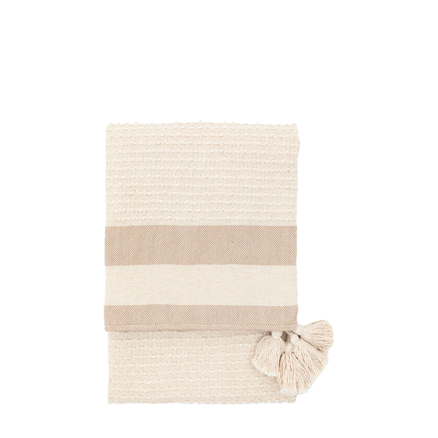 Arya Textured Stripe 130cm x 170cm Throw Taupe