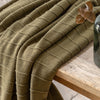 Florence Knit 130cm x 170cm Throw Olive