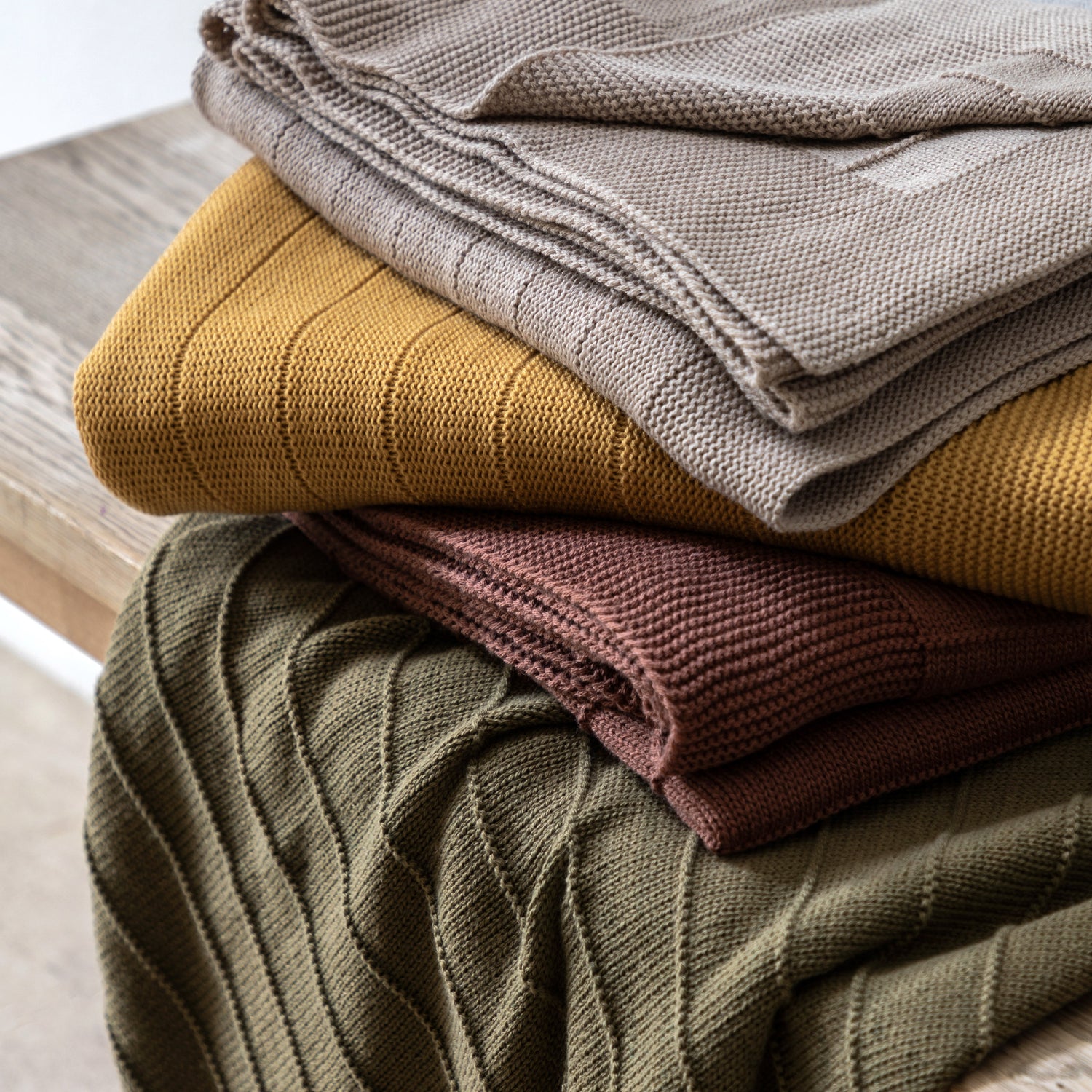 Florence Knit 130cm x 170cm Throw Olive