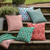 Aroha Geo Printed 45cm x 45cm Outdoor Filled Cushion Green