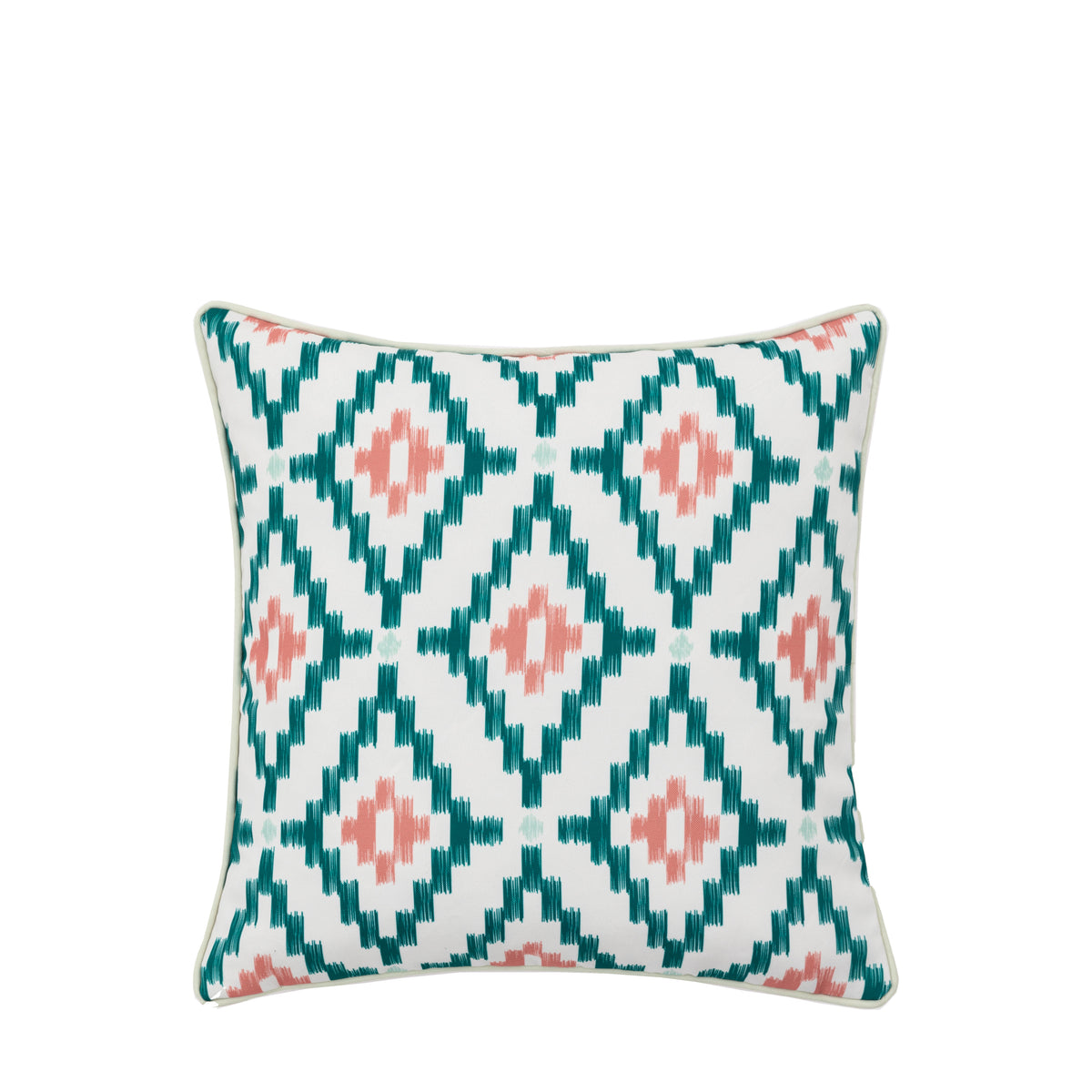 Aroha Geo Printed 45cm x 45cm Outdoor Filled Cushion Apricot