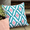 Aroha Geo Printed 45cm x 45cm Outdoor Filled Cushion Apricot