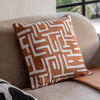 Oskar Applique 45cm x 45cm Feather Filled Cushion Apricot Cream